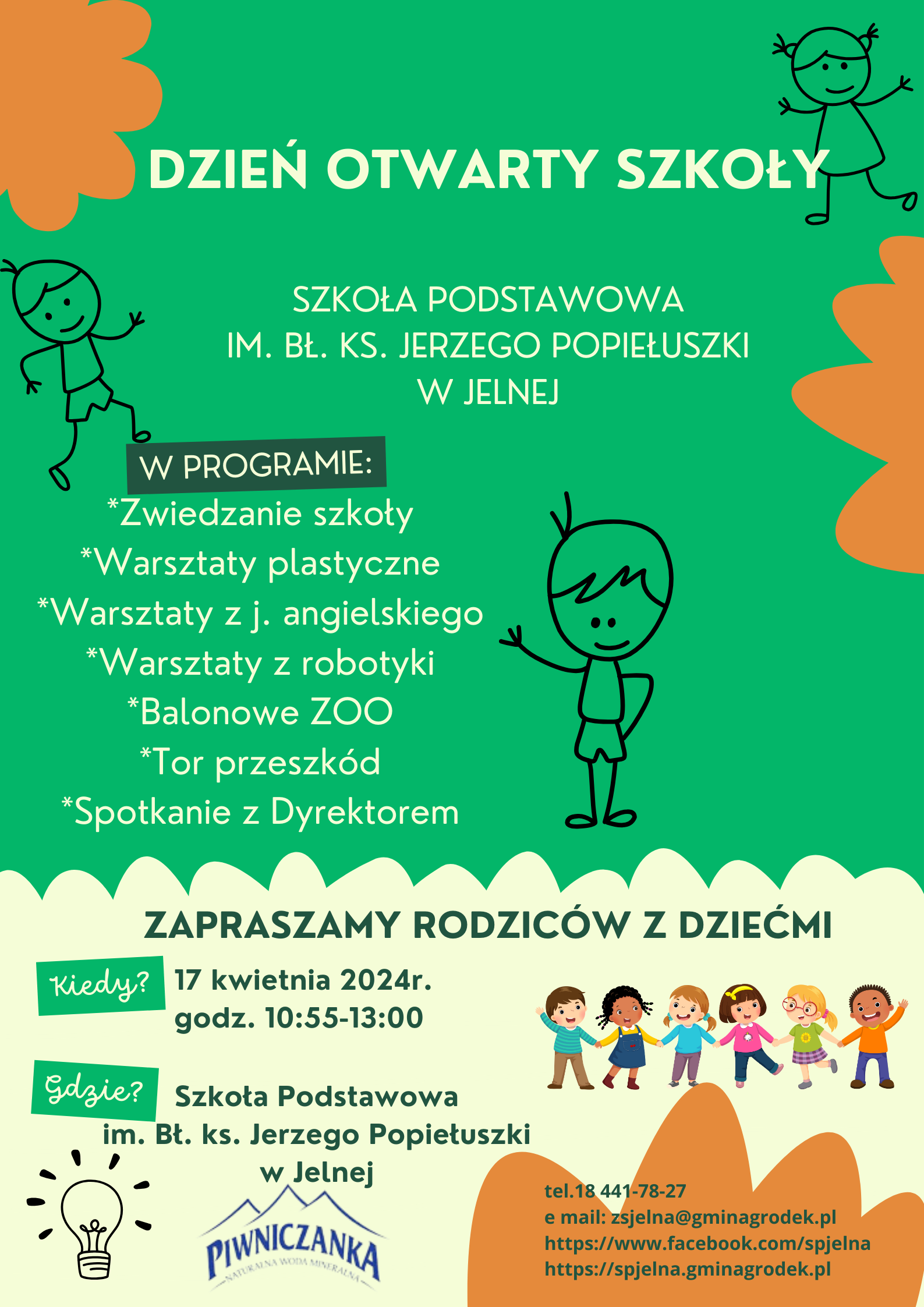 ZAPRASZAMY NA DZIEŃ OTWARTY SZKOŁY