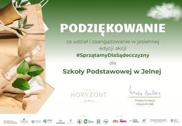 PODZIĘKOWANIE ZA UDZIAŁ W AKCJI #SprzątamyDlaSądecczyzny